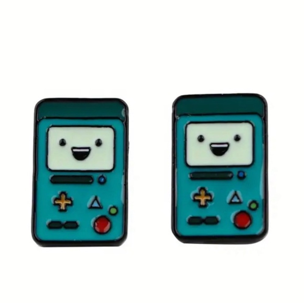 Adventure Time - set of BMO earring studs - NWT - measurements in pics